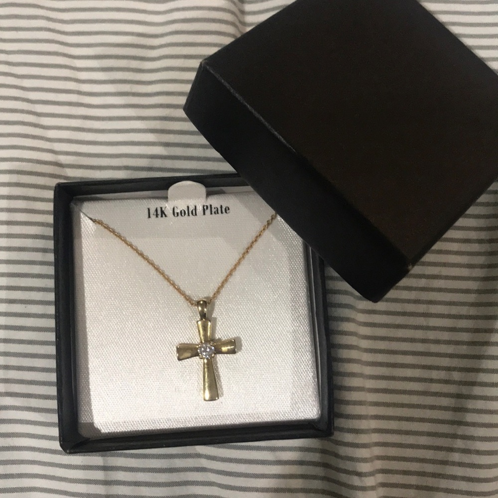 Gold cross necklace
